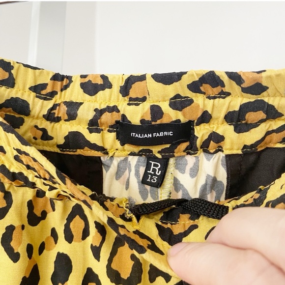 R13 Harem Jogger Pants Yellow Leopard size Small - Picture 7 of 13